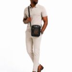Black Ankara Panel Crossbody Bag thumbnail 1
