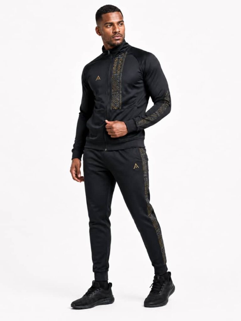 Black Gold Panel Men’s Activewear Set