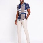 Navy Stone Patchwork Short Sleeve Shirt thumbnail 2
