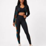 Black Ankara Panel Activewear Set thumbnail 2