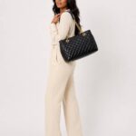 Black Quilted Chain Shoulder Bag thumbnail 2