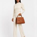 Brown Structured Top Handle Bag thumbnail 2