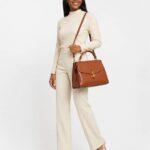 Brown Structured Top Handle Bag thumbnail 1