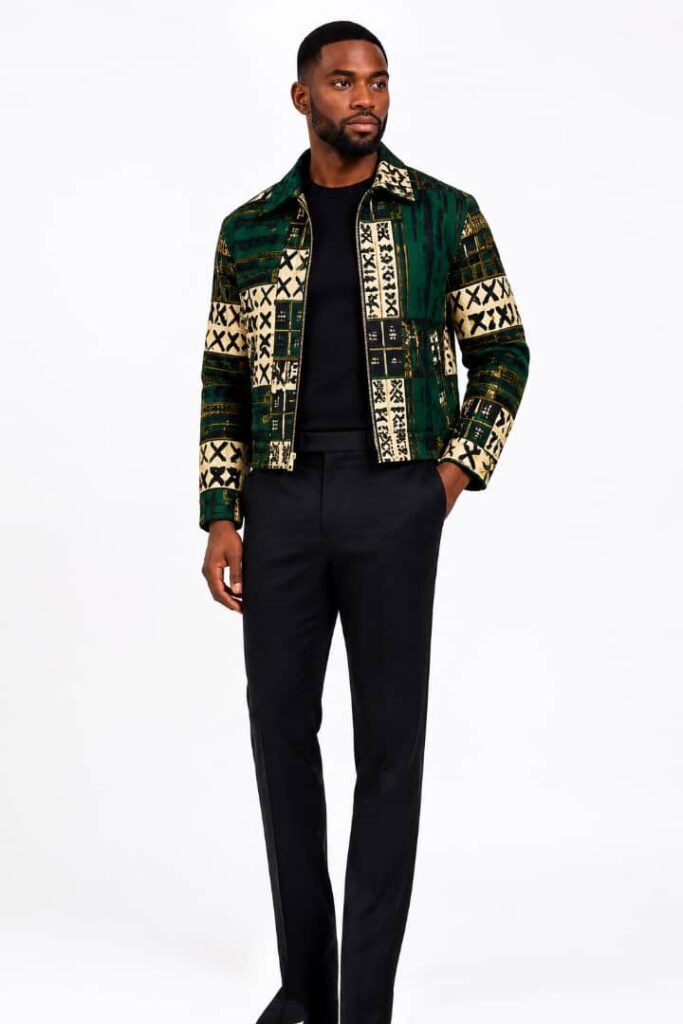 Ankara Mudcloth Collared Jacket alternate view