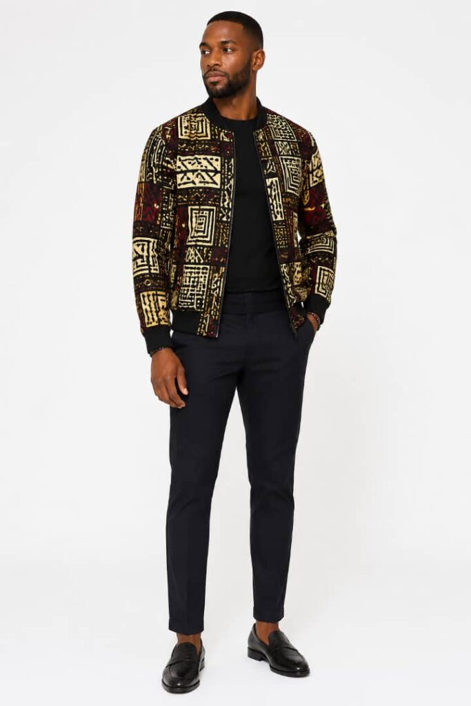 Ankara Print Bomber Jacket alternate view