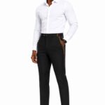 Ankara Stripe Black Slim-Fit Trousers thumbnail 2