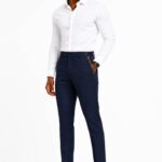 Ankara Trim Navy Slim-Fit Trousers thumbnail 2