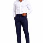 Ankara Trim Navy Slim-Fit Trousers thumbnail 1