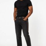 Ankara Trim Slim-Leg Black Jeans thumbnail 2
