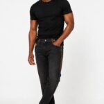 Ankara Trim Slim-Leg Black Jeans thumbnail 1