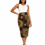 Ankara Medallion Print Pencil Skirt thumbnail 2