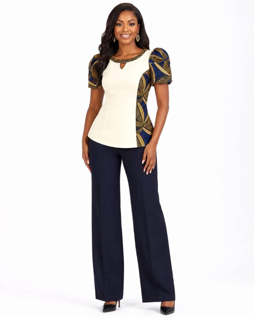 Ankara Side Panel Cream Top alternate view