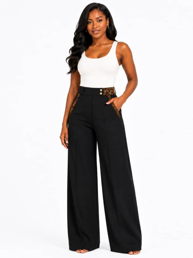 Ankara Trim Wide-Leg Tailored Trousers alternate view